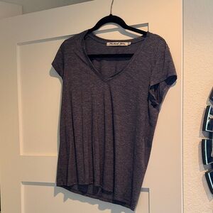 Michael Stars Navy Heathered One Size Short Sleeve Tee